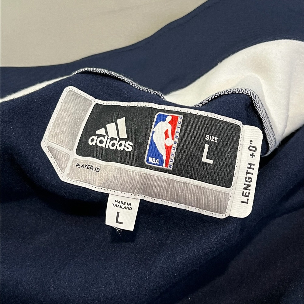 Adidas Mens Dallas Mavericks MAV Cowboys NBA Track Jacket Navy White Zip-L-XXXX - Picture 6 of 7
